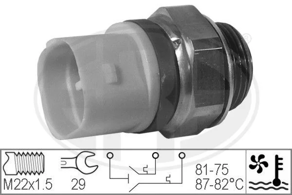 Spínač teploty, ventilátor chladiča ERA 330222