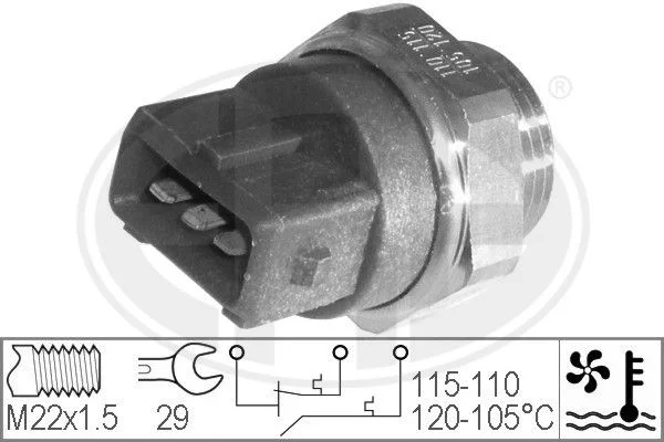 Spínač teploty, ventilátor chladiča ERA 330227