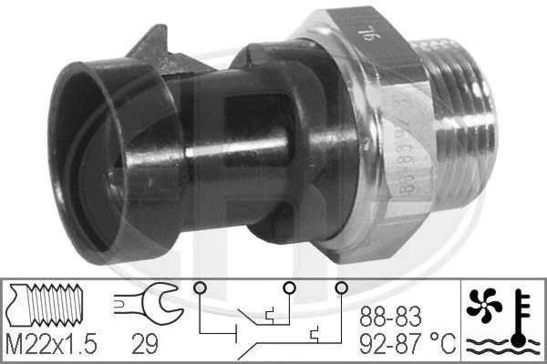 Spínač teploty, ventilátor chladiča ERA 330279