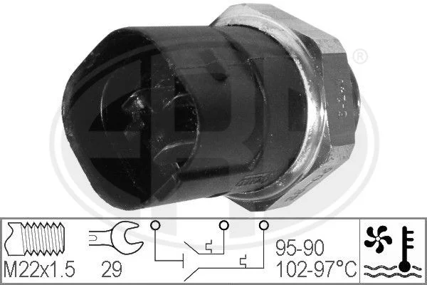 Spínač teploty, ventilátor chladiča ERA 330280