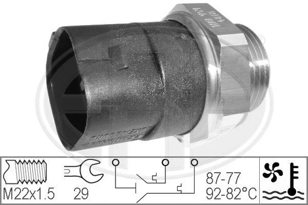 Spínač teploty, ventilátor chladiča ERA 330283