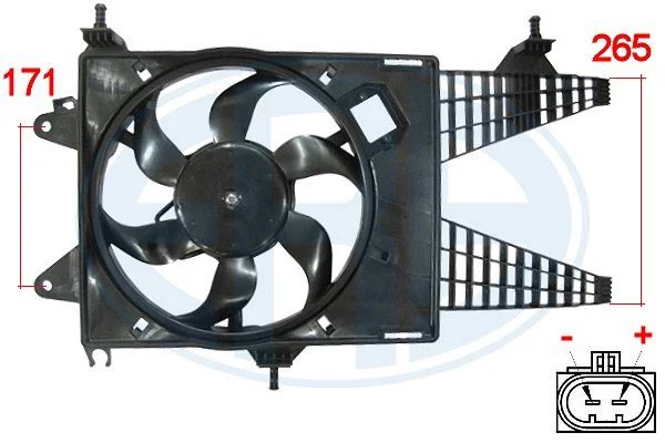 Ventilátor, chladenie motora ERA 352001