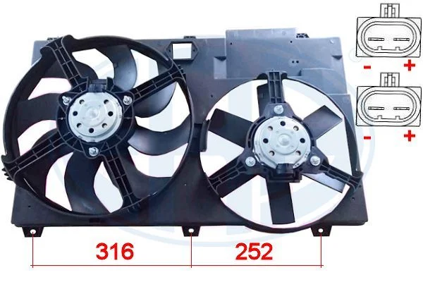 Ventilátor, chladenie motora ERA 352013
