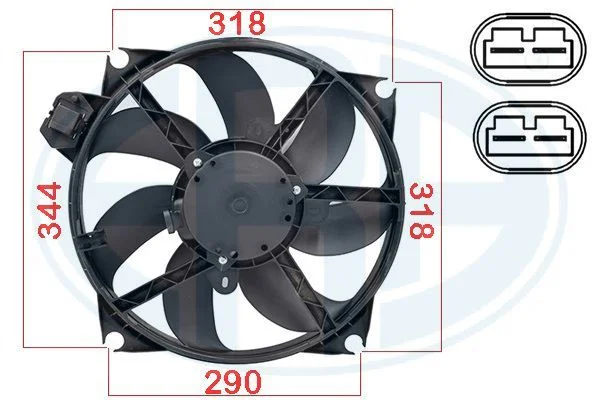 Ventilátor, chladenie motora ERA 352084