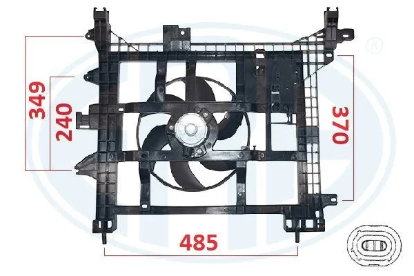 Ventilátor, chladenie motora ERA 352104