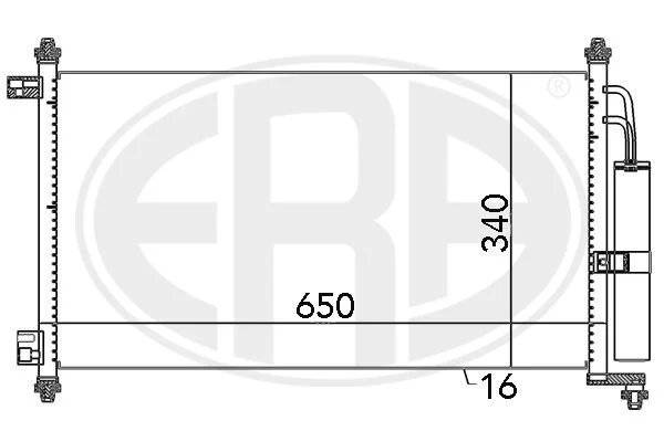 Condenser, air conditioning ERA 667069