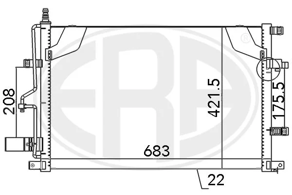 Condenser, air conditioning ERA 667124