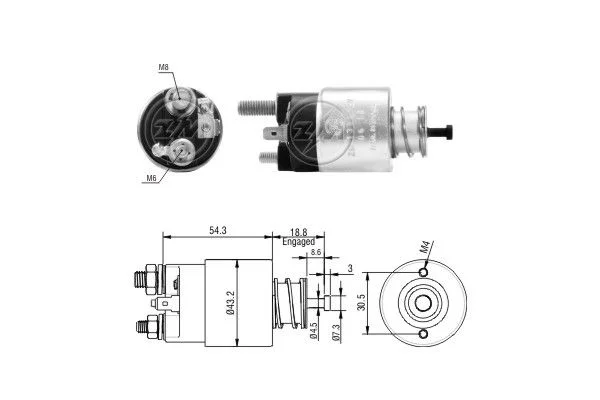 Solenoid Switch, starter ERA ZM1391