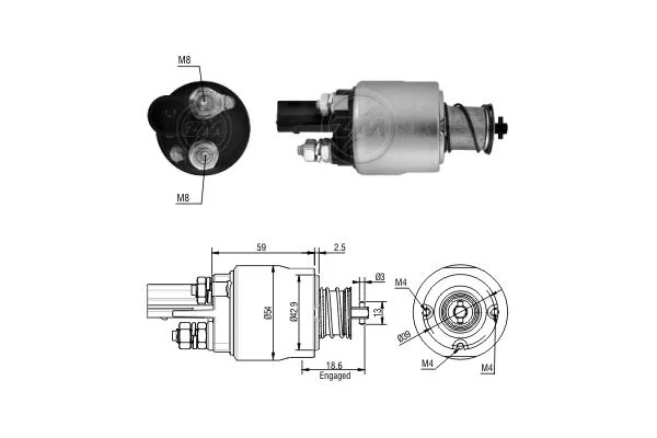 Elektromagnetický spínač, štartér ERA ZM1498