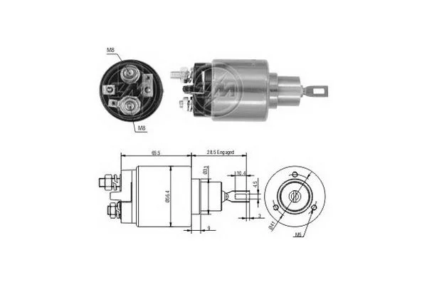 Elektromagnetický spínač, štartér ERA ZM1573