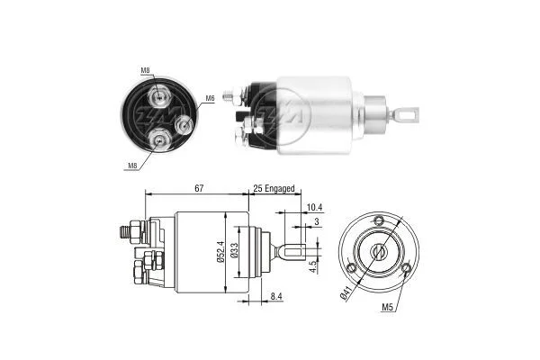 Elektromagnetický spínač, štartér ERA ZM3381