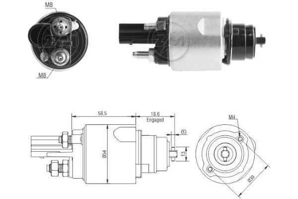 Elektromagnetický spínač, štartér ERA ZM3498