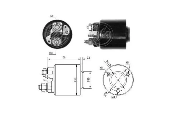 Elektromagnetický spínač, štartér ERA ZM491