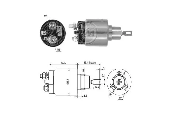 Elektromagnetický spínač, štartér ERA ZM574