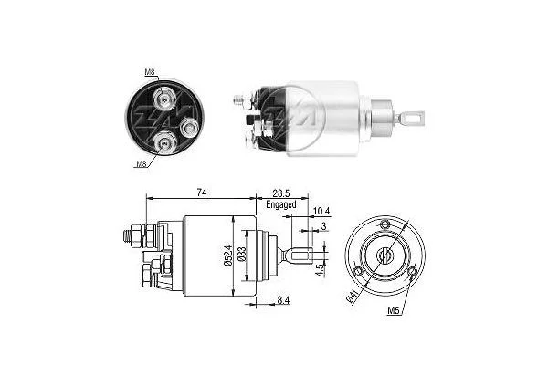Elektromagnetický spínač, štartér ERA ZM6381