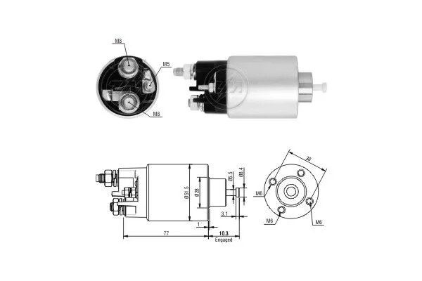 Elektromagnetický spínač, štartér ERA ZM6993