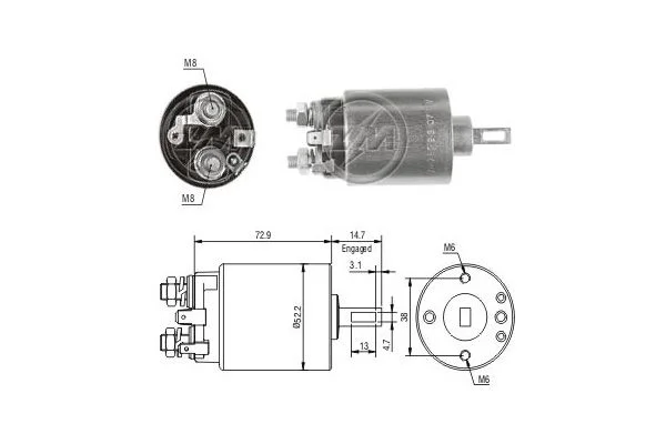 Elektromagnetický spínač, štartér ERA ZM785