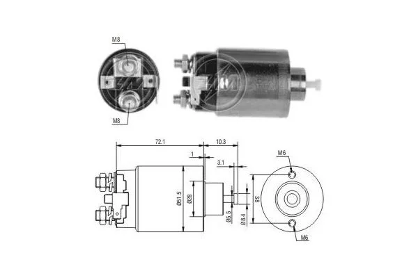 Elektromagnetický spínač, štartér ERA ZM790