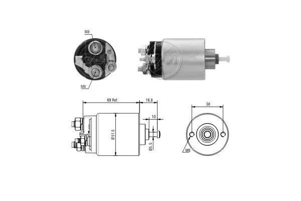 Elektromagnetický spínač, štartér ERA ZM961