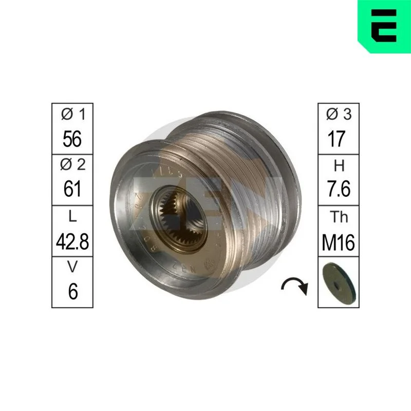 Alternator Freewheel Clutch ERA ZN5377