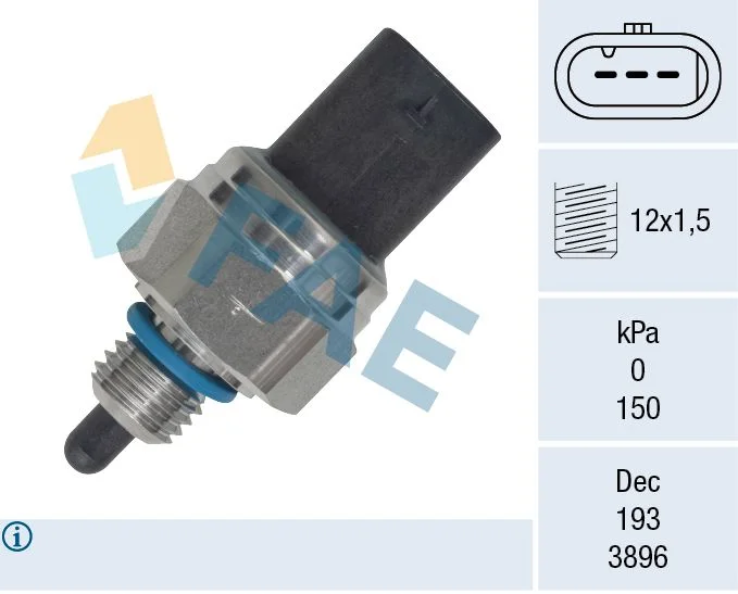 Jutiklis, degalų slėgis FAE ELEKTRYKA 15644