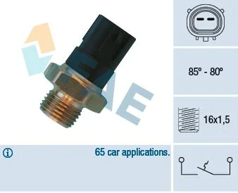 Temperature Switch, radiator fan FAE 36480