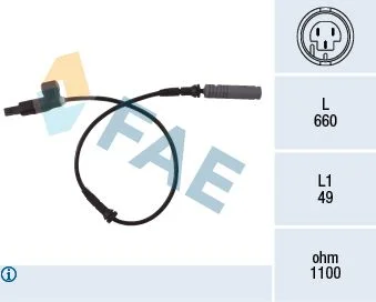 Jutiklis, rato greitis FAE 78023
