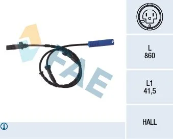 Jutiklis, rato greitis FAE 78046