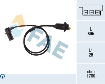 Jutiklis, rato greitis FAE 78082