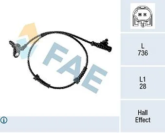 Jutiklis, rato greitis FAE 78328