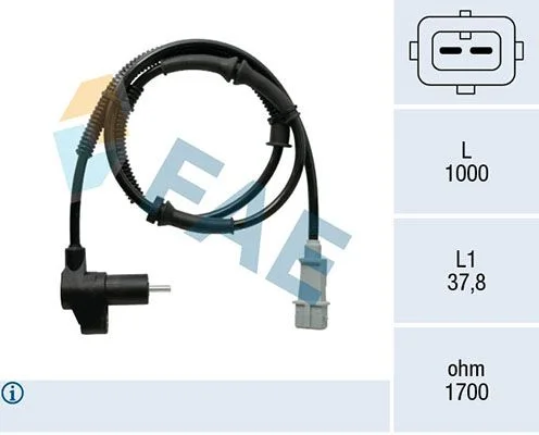 Jutiklis, rato greitis FAE 78369