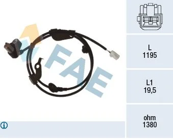 Jutiklis, rato greitis FAE 78474