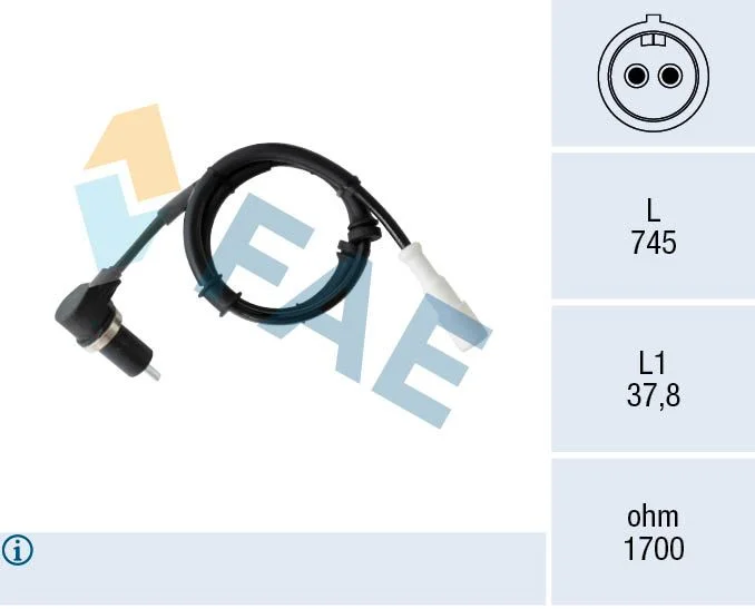 Jutiklis, rato greitis FAE 78555