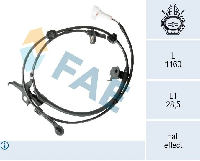 Jutiklis, rato greitis FAE 78572