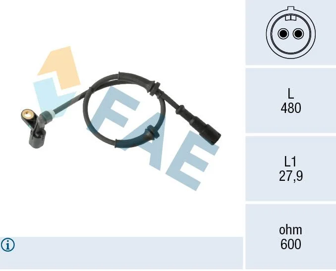 Jutiklis, rato greitis FAE 78574