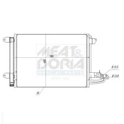 Condenser, air conditioning MEAT & DORIA 991018
