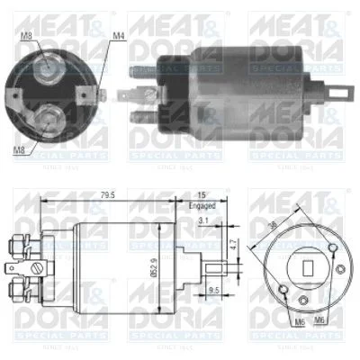 Elektromagnetický spínač, štartér MEAT & DORIA 46022