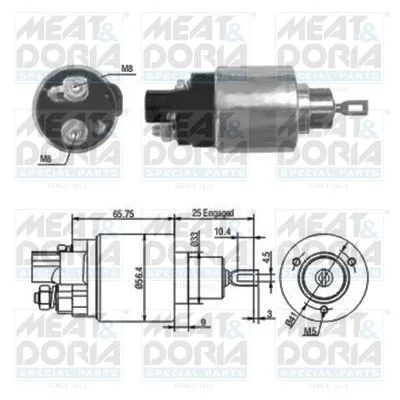 Elektromagnetický spínač, štartér MEAT & DORIA 46070