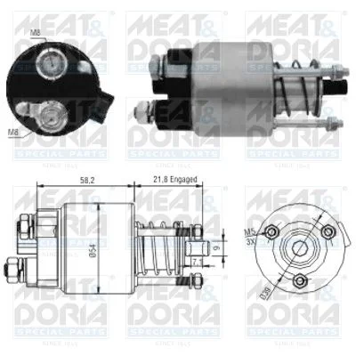 Elektromagnetický spínač, štartér MEAT & DORIA 46102