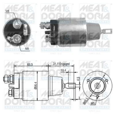 Elektromagnetický spínač, štartér MEAT & DORIA 46109