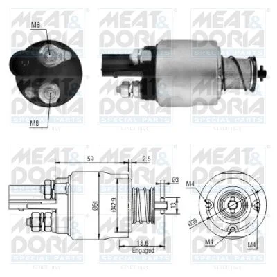 Elektromagnetický spínač, štartér MEAT & DORIA 46126