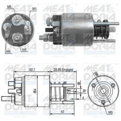 Elektromagnetický spínač, štartér MEAT & DORIA 46128