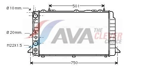 Radiatorius, variklio aušinimas ava clever choice AIA2089