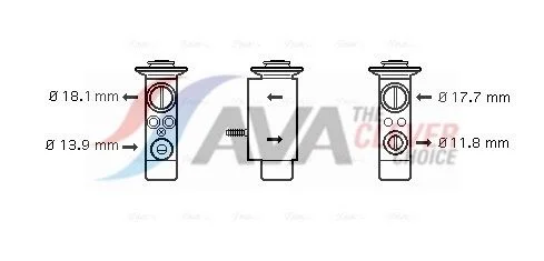 Expansion Valve, air conditioning AVA BW1238