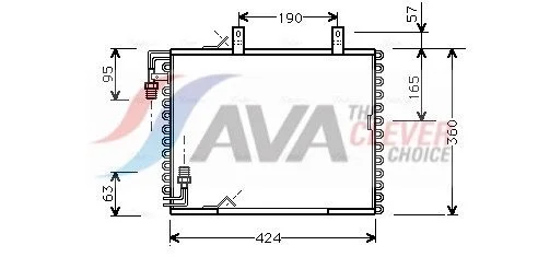 Condenser, air conditioning AVA Clever Choice BW5147