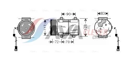 Compressor, air conditioning AVA FDAK285