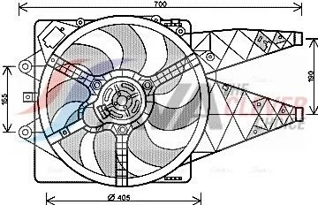 Ventiliatorius, radiatoriaus  FT7567