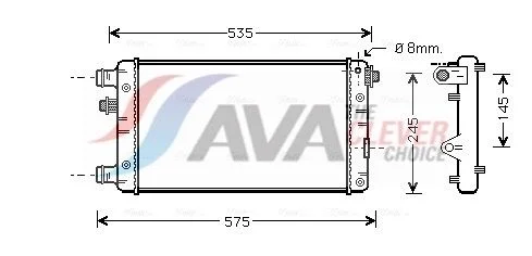 Radiatorius, variklio aušinimas ava clever choice FTA2239
