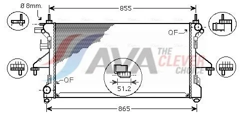 Radiatorius, variklio aušinimas ava clever choice FTA2399