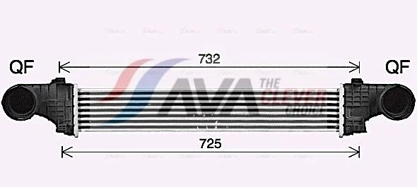 Tarpinis suslėgto oro aušintuvas, kompresorius ava clever choice MS4726